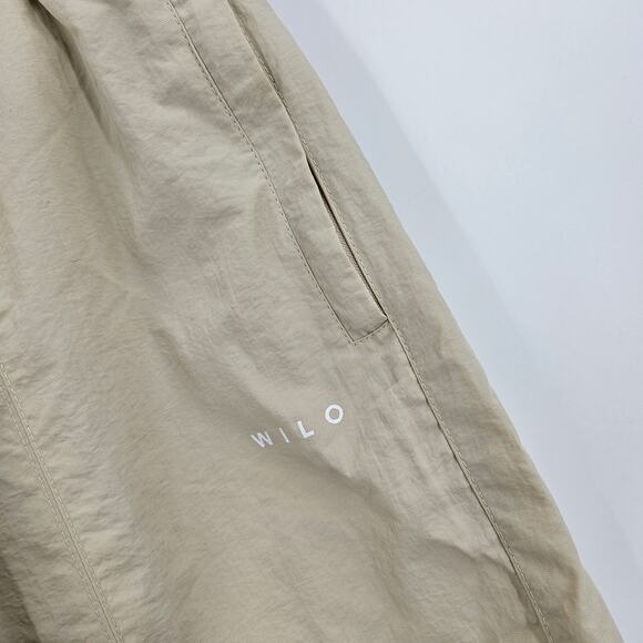 WILO The Label Parachute Jogger Pants Cream Drawstring Mesh Lined Baggy Size L - Picture 4 of 8
